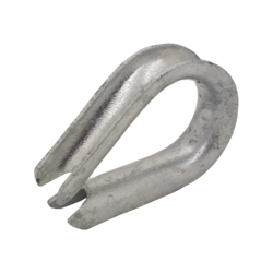 Crosby G-411 Galvanised Standard Wire Rope Thimble for 3-4mm (1/8") Wire Rope